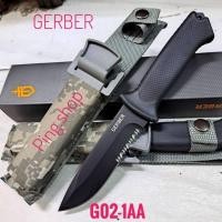 ราคา อุปกรณ์เดินป่า มีด มีดพก มีดเดินป่า มีดพกใบตาย GERBER รุ่น G02-1AA ใบดำด้ามดำ (25364950065)