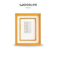 ราคา WOODLIFE กรอบรูปไม้ ใส่ภาพขนาด 5 x 7 นิ้ว วัสดุไม้ Aledr American (29867426027)