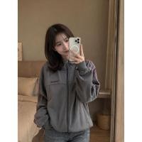 ราคา เสื้อแจ็คเก็ต Outdoor มือสอง สีเทาเข้ม ผ้าวอร์ม สภาพดี อก44S488⚡ (50959626731)