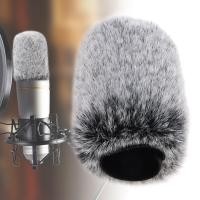 ราคา ไมโครโฟนลม Muff กระจก Muff Fluffy Mic Wind Cover, ไมโครโฟน Furry (40750987584)