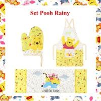 ราคา Disney ลิขสิทธิ์แท้ ผ้ากันเปื้อน / ผ้าคลุมไมโครเวฟ / ถุงมือกันร้อน หมีพู Pooh : Rainy (9887163241)