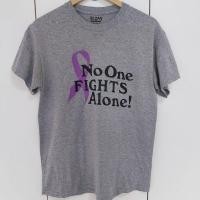 ราคา เสื้อยืด gilden dryblend No One Fight Alone size M ผ้าบาง 50/50 (LV1) (22867874869)