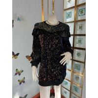 ราคา เดรสกำมะหยี่แขนยาวปักดิ้นวิ้งปีกแมลงทับทั้งชุด (42723575306)