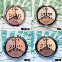 ราคา (NYX®) 3 Steps to Sculpt, Face Sculpting Palette 5g นิกซ์ คอนทัวร์พาเลต สำหรับคอนทัวร์และไฮไลท์ Highlighter and Contour (17480808817)