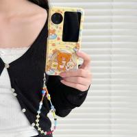 ราคา เคสโทรศัพท์แบบพับได้สําหรับ Oppo Find N3 Flip Boyang Design น่ารักและ Easy Bear Magnetic Bracket Bracelet เคสโทรศัพท์ tpu แบบแข็ง (56407995272)
