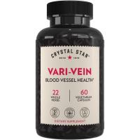 ราคา Crystal Star Vari-Vein (60 แคปซูล) - อาหารเสริมการไหลเวียนของสมุนไพรสําหรับเส้นเลือดขอด & การรักษาหลอดเลือดดํา - Witch Hazel, ไม้กวาดเนื้อ, Hawthorn & Horse Chestnut- (53108808739)