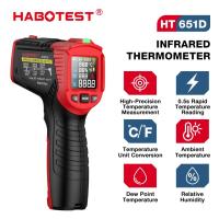 ราคา Habotest HT651D เครื่องวัดอุณหภูมิอินฟราเรด -50°ค~800°C เครื่องวัดอุณหภูมิ IR-LCD ดิจิตอลระดับมืออาชีพ เครื่องวัดอุณหภูมิเลเซอร์แบบไม่สัมผัส Pyrometer (22509153783)