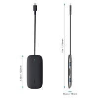 ราคา AUKEY CB-C71 ฮับ ยูเอสบี 8 in 1 USB C Hub with Ethernet Port, 4K USB C to HDMI Black รุ่น CB-C71 (24385025017)
