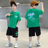 ราคา ชุดสูทแขนสั้นเด็กชาย 0 สไตล์ตะวันตกกลางเด็กใหญ่เสื้อยืดกางเกงห้าจุดเด็กทารกกางเกงขาสั้นชุดฤดูร้อน เย็น (50857475657)