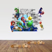 ราคา WALSTICKER สติ๊กเกอร์ติดผนังเกม CARTOON MARIO BROSS LUIGI NINTENDO VERSION (48951563666)