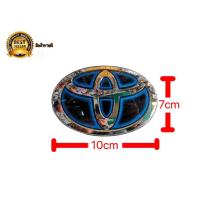 ราคา ป้ายโลโก้ toyota สีฟ้าไฮบริด ขนาด 10 x 7 cm สำหรับรถ toyota หลายๆรุ่น ติดตั้งได้ทันที **มาร้านนี่จบในที่เดียว** (15618306126)