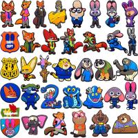 ราคา จี้ประดับรองเท้า The Fox and the Rabbit Police Officer สำหรับตกแต่งรองเท้าแตะและรองเท้าหัดเดิน เป็นของขวัญสำหรับเพื่อน (46803286812)