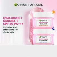 ราคา Garnier Ceramide Sakura Glow Day Cream Moisturizer SPF30 (50ml) & Night Cream Moisturizer (50ml) (50209920309)