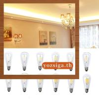 ราคา [ZISG]2W-8W Edison ST64 E27 Vintage Retro Screw หลอดไฟ LED Filament (53860158968)