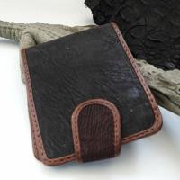 ราคา shark bifold wallet กระเป๋าหนังปลาฉลามสีน้ำตาล (757674916)