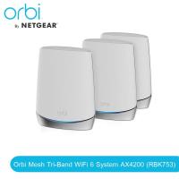 ราคา NETGEAR RBK753 Orbi Whole Home Tri-Band Mesh WiFi 6 Router With 2 Satellite Extender ประกันศูนย์ไทย (9715478249)