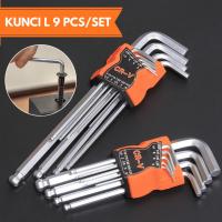 ราคา L ชุดกุญแจ Hex Key, Torx Key Round Star Head ชุด 9 ชิ้น (49652550187)