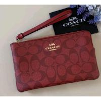 ราคา Coachแท้มือ1️⃣ กระเป๋าคล้องมือ1ซิปไซด์ L (17569857931)