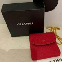 ราคา Authentic Used Once Chanel Vintage Mini Pouch in Fuchsia Color (7225786950)