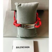 ราคา ของใหม่ Balenciaga PLATE BRACELET IN BLACK antique silver brass (29728065885)