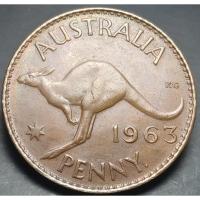 ราคา ปี 1963, เหรียญ 1 Penny, ประเทศออสเตรเลีย (Australia), Queen Elizabeth II, (1) (5066965871)