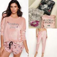 ราคา ✈️【Pre-order】❤️เซ็ตชุดนอน Victoria's Secret velvet suit with pants set % (16167612766)