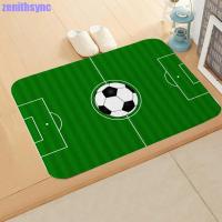 ราคา ZENITHSYNC พรมปูพื้นสนามฟุตบอล, ผ้าสักหลาดสีเขียวรูปแบบพรมเช็ดเท้า, ตกแต่งบ้านลื่นดูดซับสี่เหลี่ยมผืนผ้าพรมขนาดเล็กห้องโถงทางเข้า (48759641383)
