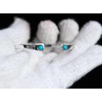 ราคา ((พรีออเดอร์))กำไลข้อมือเงินแท้ เทอร์คอยซ์ 2 เม็ด ตัวใหญ่ (40011345770)