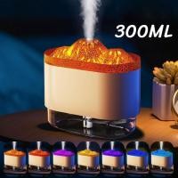 ราคา เครื่องพ่นอโรม่า เครื่องพ่นอโรม่าภูเขาไฟ พ่นไอน้ำ น้ำหอม 300ML พร้อมไฟLED 7สี Humidifier USB เพิ่มความชื้น (27757341959)