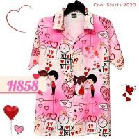 ราคา เสื้อฮาวาย ผ้าไหมอิตาลี H858 รวมวาเลนไทน์ ผ้านิ่มใส่สบาย ผ้านิ่ม (55209144972)