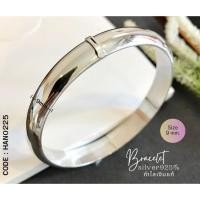 ราคา IT'S MEกำไลเงินแท้92.5% กำไลแบบล็อคทรงกลม หน้ากว้าง 5-9 mm.HAN0225 Free size 6.5-7 นิ้ว(เรือนเงินแท้) (29969041390)