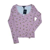 ราคา เสื้อแขนยาวสีชมพู FOREVER21 (สินค้ามือหนึ่ง) (17591302788)