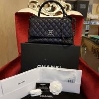 ราคา #Chanel #Coco #10.5" #Navy blue #Caviar skin #RHW #Holog 22 (834383586)