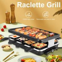ราคา ถูกที่สุด เตาย่างตั้งโต๊ะ Raclette เตาย่างบาร์บีคิวเกาหลีไฟฟ้า ในร่มชีส Raclette สําหรับ 8 คน พื้นผิวไม่ติดแบบถอดได้ ควบคุมอุณหภูมิ &amp; ตู้เซฟเครื่องล้างจาน (49450762720)