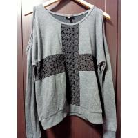 ราคา เสื้อแขนยาวเปิดไหล่มีลูกไม้ด้านหน้าไม่เคยใส่ยี่ห้อ TOPSHOP (15673876323)