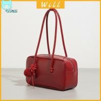 ราคา พร้อมส่งจากไทยกระเป๋าสะพายหนัง สีทึบไหล่มีซิป สีแดง สำหรับผู้หญิง (57307727081)