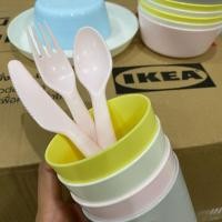 ราคา IKEA Kalas ช้อน ส้อม มีด สำหรับเด็ก พลาสติกเนื้อดี ไม่คม แท้100% (40463840024)