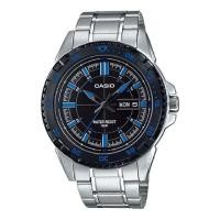 ราคา Casio นาฬิกาข้อมือ รุ่น MTP-1078D-1A2V - Silver/Black (261370770)
