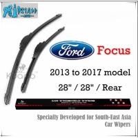 ราคา 2013 ถึง 2017 รุ่น Ford Focus ใบปัดน้ําฝนสําหรับ FOKUS Hatchback/Sedan Car Window Wipers Set (ซิลิโคนกล้วยด้านหน้า/หลัง) โดย ภรรยา (25192072475)