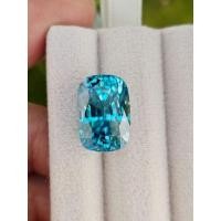 ราคา 12.64กะรัต พลอยเพทายฟ้า(blue zircon) สีฟ้าน้ำทะเลสวยมาก เม็ดละ 33,000฿ (24560553667)