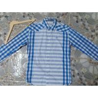 ราคา Aถ401(ถเขบตก)#เสื้อเชิัตคอปกแขนยาวงานป้ายcharovaลายสก็อตปักลายนกสีทูโทน (25863092798)