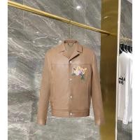 ราคา แจ็คเก็ตหนังสไตล์อุตสาหกรรมหนัก ปักลายดอกไม้ สีกากี สำหรับผู้ชายและผู้หญิง แบบใหม่ปี 2026 (48009472182)