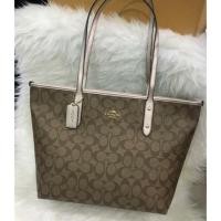 ราคา Coach Tote 16” แท้ % พร้อมส่งสีทองแพลทินัม (1323654032)