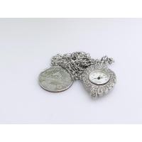 ราคา นาฬิกา Vintage มือสองญี่ปุ่น Pocket Watch นาฬิกาพก Cellestte2 QUARTZ ผู้หญิง ทรงกลม กรอบเพชร หน้าขาว25มมพร้อมโซ่ (25746157302)