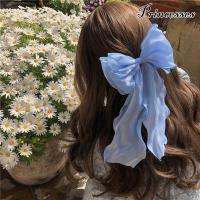 ราคา กิ๊บติดผมนางเงือก Shiny Big Bow Ribbon Top Clip Summer Girls Viral Back Headpiece Elegant Accessories (49858576861)