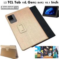 ราคา Flip Case for TCL Tab 10L Gen2 8492 10.1 Inch Cover Flip Foldable Stand Full Body Protective Case for TCL Tab 10L 8491X 10.1" (27606279558)