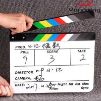ราคา YANGMING Clapperboard, แผงขนาดใหญ่การถ่ายภาพ Prop Director Film Clapboard, แบบพกพาตกแต่งที่มีสีสัน Action Scene Clapper Board วิดีโอฉากทีวีภาพยนตร์ (43262697810)