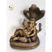 ราคา พระพิฆเนศ ปางเสวยสุข มีนาคปรก เนื้อทองเหลือง ทำผิวลงหิน หน้าตัก 7" (13890309909)