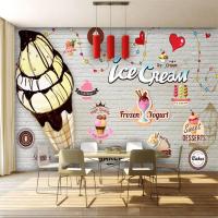 ราคา ที่กําหนดเองอิฐผนังไอศครีมร้าน3งวอลล์เปเปอร์กูร์เมต์อุตสาหกรรมตกแต่งภาพจิตรกรรมฝาผนังขนมยืนผนังกระดาษสติกเกอร์ (55606484756)