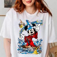 ราคา Disney Mickey Mouse Sorcerer เสื้อยืดผู้หญิง Disney Magical เสื้อยืด Mickey Magical Casual Disney Magic Kingdom Park (52000684959)